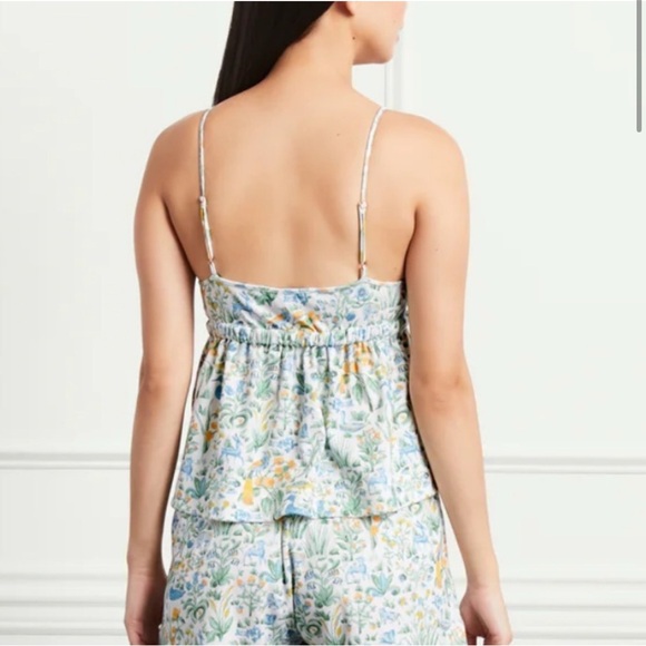 Hill House The Peri Sleep Tank Organic Cotton in Sherwood Forest Multi Small - Picture 3 of 12